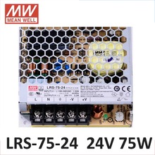 LRS-75 Meanwell Switching Power Supply 5 V 12 V 24 V 36 V 48 V 75 W MW Taiwan Originais marca LRS-75-24 2024 - compre barato