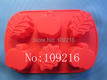 1pcs 6-Holes Pumpkin&Leaves Good Quality 100% Food Grade Silicone Cake/Jelly/Pudding/Ice/Candy DIY Mold 2024 - buy cheap