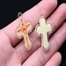 New Jesus Cross Shining Jesus Cross Medal Pendant Craft, DIY Handmade Beaded Jesus Cross 2024 - buy cheap