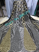 Tela de encaje de tul africano bordado en BZL-5619, tejido de encaje francés con lentejuelas de alta calidad 2024 - compra barato
