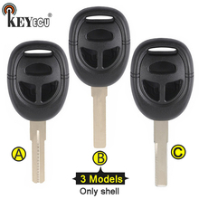 KEYECU  for SAAB 9-3 9-5 Replacement 3 Button Remote Car Key Shell Case Blank 3 Models With Uncut Blade 2024 - buy cheap