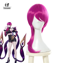 ROLECOS KDA Evelynn Cosplay Wig LOL KDA Cosplay LOL Evelynn Wig K/DA Women Hair 45CM Purple Long Heat Resistant Synthetic 2024 - buy cheap