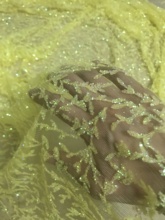 Новейшая Jolin-6.301 блестящая французская кружевная ткань с вышивкой для вечеринки 2024 - купить недорого