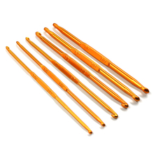 6pcs/Set Gold Aluminum Double-headed Crochet Hook Weaving Sweater Needles Kit Knitting Needle Pins DIY Sewing Accessories Tools 2024 - buy cheap