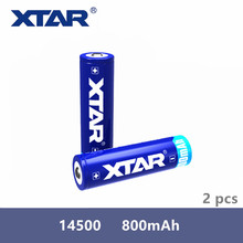 2 Pcs original Xtar Rechargeable 14500 800mAh 3.7V protected battery designed for flashlights portable power supplies etc 2024 - buy cheap