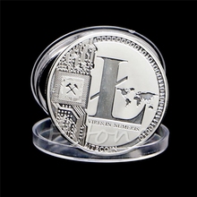 Moneda de Bitcoin chapada en plata, coleccionable, arte BTC, colección de monedas conmemorativas, 1 unidad 2024 - compra barato