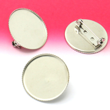 10pcs 18 20 25mm Stainless Steel Round Brooch Base Cabochon Blanks Trays with Brooch Pins Cameo Cabochon Base Setting Accessorie 2024 - buy cheap