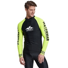 Rashguard-roupa de banho masculina por compressão uv, maiô de manga comprida, proteção contra queimaduras, para natação e mergulho 2024 - compre barato