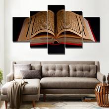 Wall Art Canvas Poster Pictures 5 Pieces Muslim Koran Islamic Scriptures Paintings HD Prints Holy Book Quran Living Room Decor 2024 - buy cheap