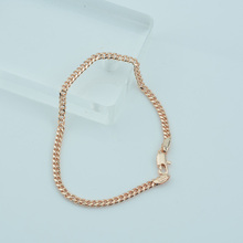 1pcs 3mm Men Womens 585 Gold Color Rose Link Chains Carve Curb Cut Bracelets Chains Customize Jewelry 2024 - купить недорого