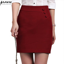 Новая модная официальная Женская юбка, профессиональная женская летняя офисная короткая юбка красного, черного цветов 2024 - купить недорого