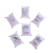 1/12 Dollhouse Miniature Kitchen Food 6 Bags of Sugar Flour Salt Potato Pretend Play Toys for Kids Children 2024 - buy cheap