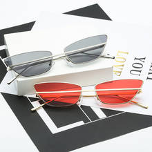 HBK Unisex Sexy Cat Eye Sunglasses 2019 New Fashion Brand Designer Sun Glasses Retro Metal Frame Glasses Shades Eyewear UV400 2024 - buy cheap
