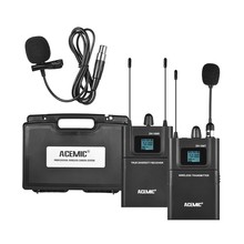 ACEMIC DV-100 True Diversity Interview Wireless Microphone System Special designed for DSLR Carema / DV applications 2024 - buy cheap