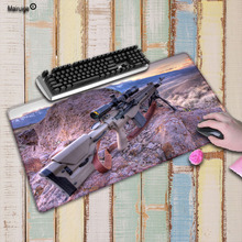 Mairuige arma imagem anti-derrapante computador portátil computador portátil gaming mousepad tapete grande borda de bloqueio para laser óptico mouse csgo dota2 2024 - compre barato