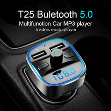 Bluetooth 5.0 FM Transmitter Wireless Bluetooth Car Kit Car MP3 Player Unique Display Screen Aux Modulator Handfree Fast Charger 2024 - buy cheap