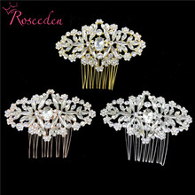 Classic Full Crystal Hair Combs For Brides Wedding Hair Comb Hairclip Hairpin Women Bridal Hair Jewelry Accessories RE3389 2024 - buy cheap
