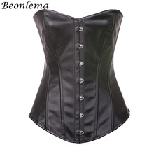 Beonlema Faux Leather Waist Corset Steampunk Overbust Plus Size Corsets Sexy Corset Push Up Women Body Modeling Red Lingerie 6XL 2024 - buy cheap