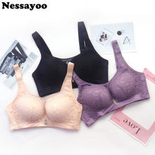 Full Cup Wire Free Large Size Bra Minimizer Underwear Thin Cup Solid Colors Ultra-thin Full Cup Bras No Rims Wide Shoulder Strap 2024 - buy cheap