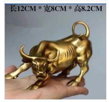 Size:12cm Big Wall Street Bronze Fierce Bull OX Statue-Brass Art Bronze Copper sculpture home decoration 2024 - buy cheap