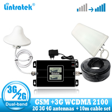Lintratek Russia GSM 900/2100mhz Celular Bual band Cell Smart Phone Signal Booster WCDMA 3G GSM Signal Repeater 3G Amplifier 2024 - buy cheap