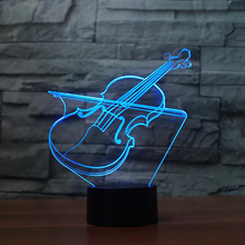 3D Violin Night Lights LED Musical Instruments Night Lamp Remote Touch 7 Color Changing For Baby Bedroom Decoration Kids Gift 2024 - buy cheap