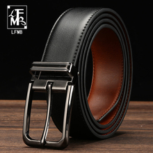 [LFMB]leather belt men designer belts men high quality male genuine leather strap pin buckle for jeans cinturon hombre 2024 - buy cheap
