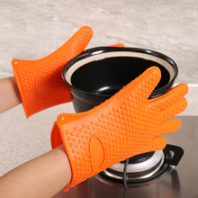 1 шт. кухонная рукавица с изоляцией для микроволновой печи, термостойкая силиконовая перчатка, держатель для посуды для духовки, выпечки, барбекю, для приготовления пищи, нескользящий инструмент 2024 - купить недорого