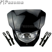 Pazoma Black Universal Drit Bike Off Road Motorbike Headlamp Headlight Dual Sport for CR TC TE WR 125 250 310 450 2024 - buy cheap