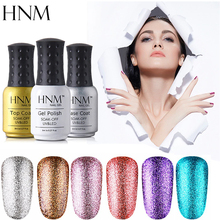 HNM  8ML Platinum Bling UV Gel Nail Polish Soak Off Gel Polish Paint Gellak Gelpolish Primer Semi Permanent Lucky Lacquer 2024 - buy cheap