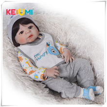 KEIUMI Boy Bonecas Reborn Babies Dolls For Sale Fashion Full Silicone Vinyl Baby Doll 23 inch Wear Clothes bebe Birthday Gift 2024 - buy cheap