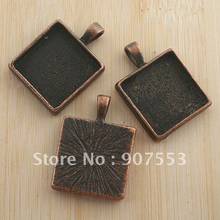 6pcs antiqued copper tone square cabochon settings/photo frame G1094 2024 - buy cheap