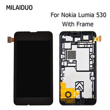 ЖК-дисплей для Nokia Lumia 530 RM-1018 кодирующий преобразователь сенсорного экрана в сборе черный No/с рамкой запасные части 4,0 ''100% Протестировано 2024 - купить недорого