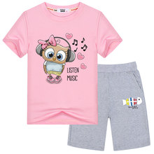 Baby Girls Clothes Kids Set Fashion Owl Print Short Sleeve T-Shirt +Pants Baby Girls Clothing Set Kids Cartoon Clothes Outfit 2024 - buy cheap