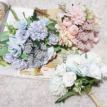 Artificial Silk Hydrangea Flowers Romantic Wedding Bride Holding Fake Flower Bouquet Party DIY Floral for Home Garden Decoration 2024 - buy cheap