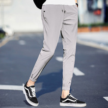 Мужские повседневные брюки до щиколотки, облегающие брюки-карандаш, деловые брюки, одежда для мужчин, лето 2019 2024 - купить недорого