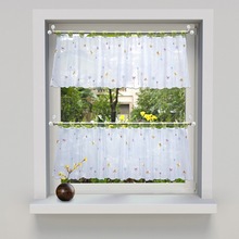 Butterfly Embroidery Short Curtain Half-Curtain  Dustproof Curtain For Kitchen  Home Living Room Curtains New 2024 - buy cheap