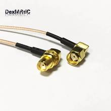 New RP-SMA  Male Plug Right Angle  Switch SMA Female Jack nut Right Angle RF cable RG178  Wholesale 15CM 6" Adapter 2024 - buy cheap