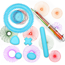 Spirograph conjunto de brinquedos, acessórios para desenho, 8 peças, engrenagens, rodas com caneta colorida, brinquedo educacional para colorir 2024 - compre barato