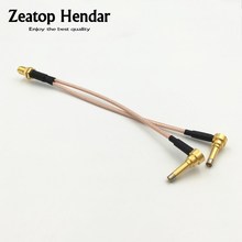 1Pcs SMA / RP-SMA Female to Y Type Dual 2X IP-9 MS156 Male Splitter Combiner Cable RG316 RP Pigtail Wire Connector 15CM 30CM 2024 - buy cheap