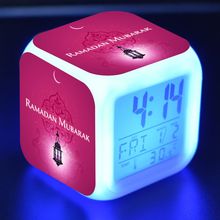 Рамадан и Ид светодиодные украшения для вечеринки настольные часы красочная вспышка ИД Рамадан Мубарак игрушки для вечеринки 2024 - купить недорого