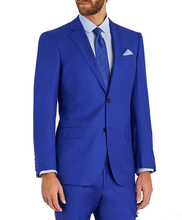 2019 traje de negocios azul real para hombre, trajes de boda a medida para hombre, trajes de esmoquin para hombre, traje de 3 piezas, chaqueta, chaleco, Pantalones 2024 - compra barato