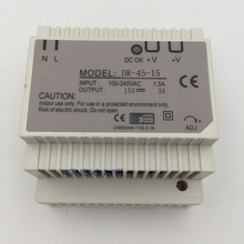 high quality Din rail Single Output  Switching power supply DR-45-15 45W 15V 3A ac dc converter 2024 - buy cheap
