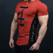 Mens fashion t shirt Spring summer casual shirts Gmys Fitness Bodybuilding short sleeve male personality Slim tee Tops clothing 2024 - buy cheap