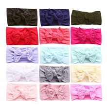15pcs/lot Infant Headbands Nylon Baby Bows Headband Soft Lace Turban for Infant Hair Accessories 15 Colors JFNY110A 2024 - buy cheap