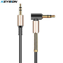 KEYSION 3.5mm jack aux cable 3.5mm male to male 90 degree right angle flat audio cable for car / PM4 PM3 / headphone aux cord 2024 - buy cheap