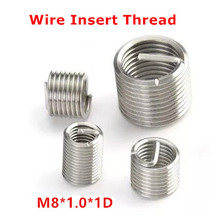 50pcs M8*1.0*1D Wire Thread Insert , M8 Screw Bushing , stainless steel Wire Screw Sleeve Thread Repair 2024 - buy cheap