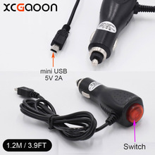 XCGaoon 10 piece mini USB Car Charger for Car DVR Camera / GPS, input DC 12V - 24V Ouput 5V 2A with Switch Cable Length 1.2m 2024 - buy cheap