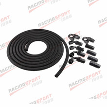 AN8 -8AN Nylon Braided Oil/Fuel Hose + Fitting Hose End Adaptor BLACK 2024 - buy cheap