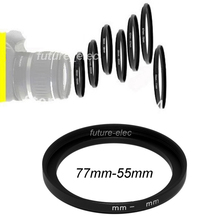 Hot Sale 77mm to 55mm 77mm-55mm 77-55 77 55 mm Metal Step-Up Step Up Ring Camera Lenses Filter Stepping Adapter Lens Hood Holder 2024 - buy cheap